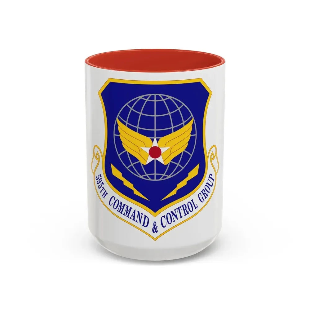 595 Command and Control Group AFSPC (U.S. Air Force) Accent Coffee Mug 15oz Red - Go Mug Yourself