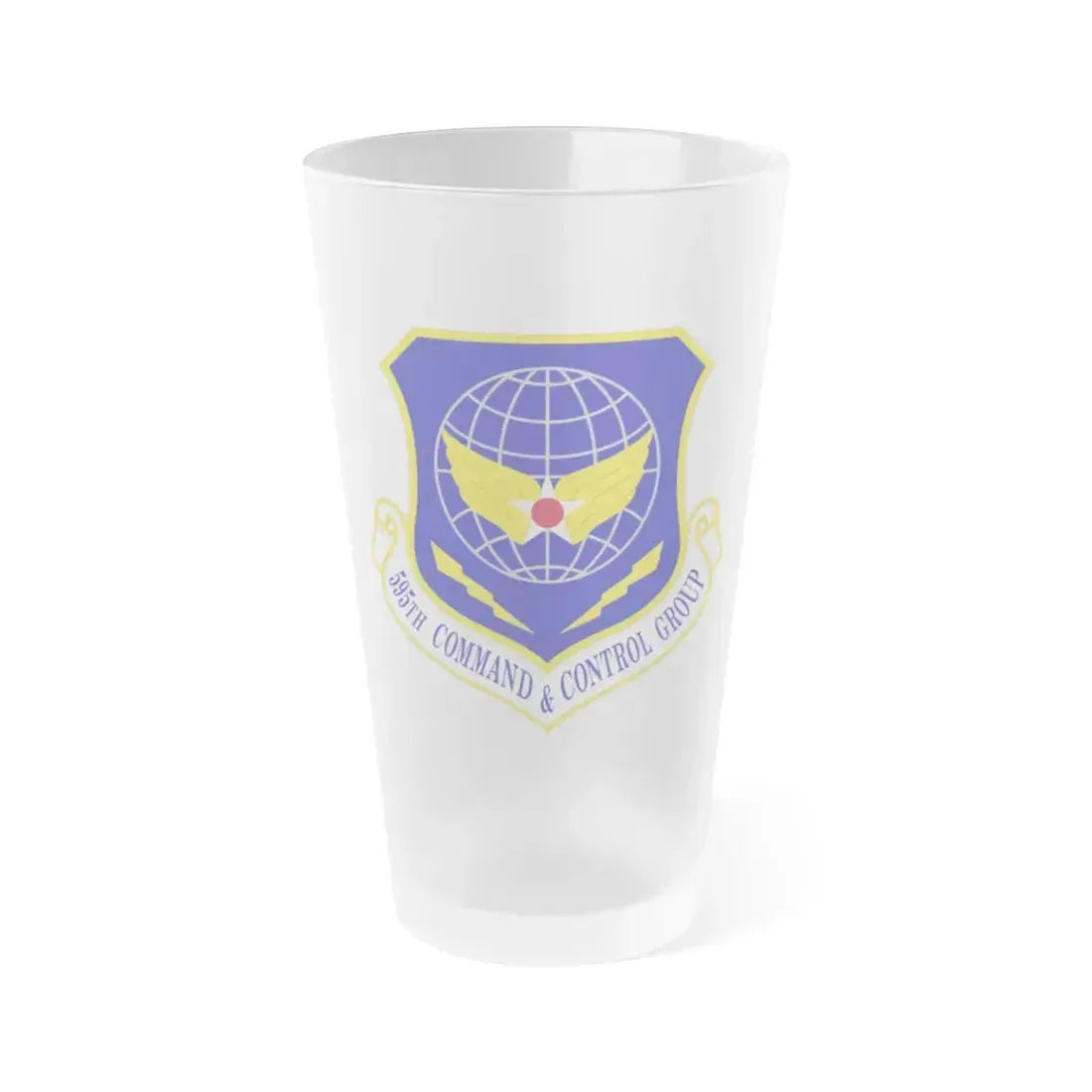 595 Command and Control Group AFSPC (U.S. Air Force) Frosted Pint Glass 16oz 16oz Frosted - Go Mug Yourself