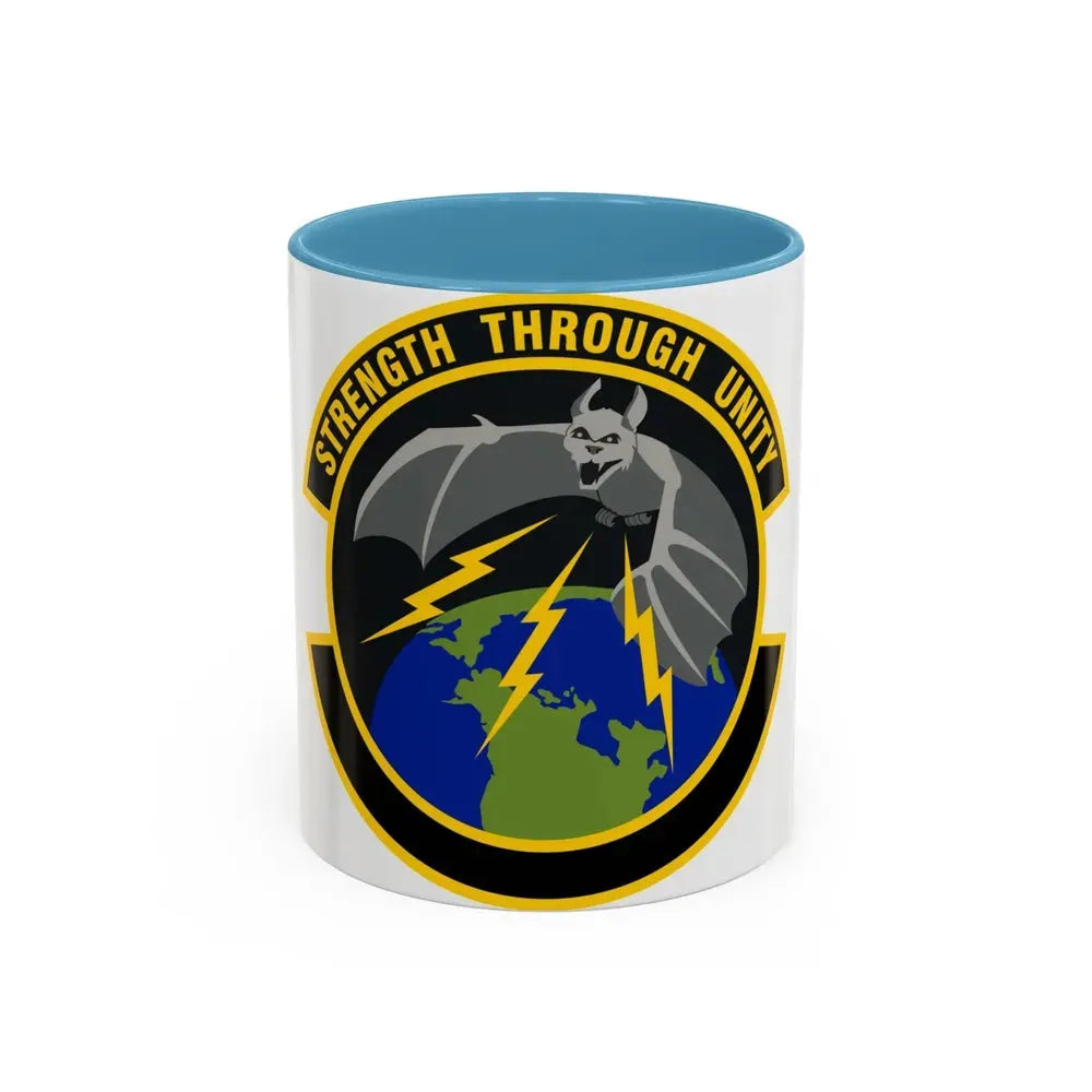 595 Operations Support Flight AFSPC (U.S. Air Force) Accent Coffee Mug 11oz Light Blue - Go Mug Yourself