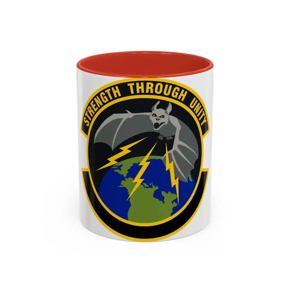 595 Operations Support Flight AFSPC (U.S. Air Force) Accent Coffee Mug 11oz Red - Go Mug Yourself