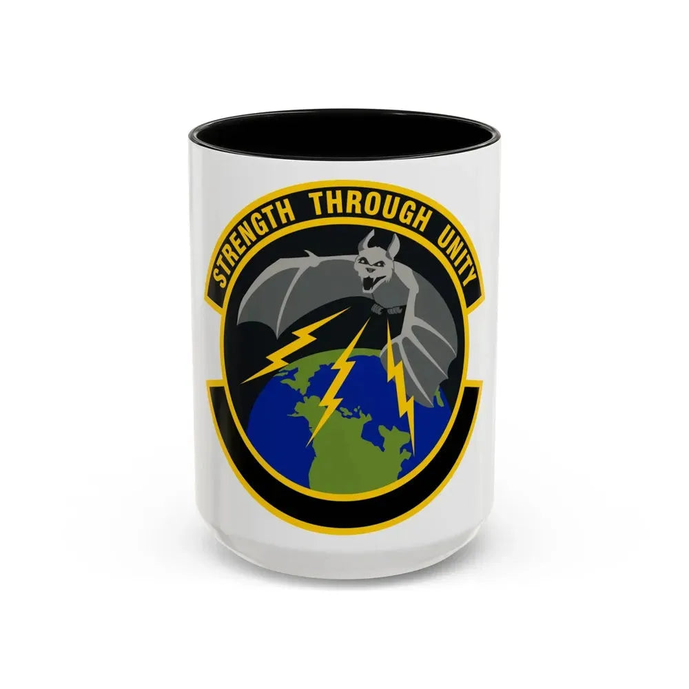 595 Operations Support Flight AFSPC (U.S. Air Force) Accent Coffee Mug 15oz Black - Go Mug Yourself