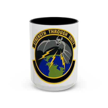 595 Operations Support Flight AFSPC (U.S. Air Force) Accent Coffee Mug 15oz Black - Go Mug Yourself