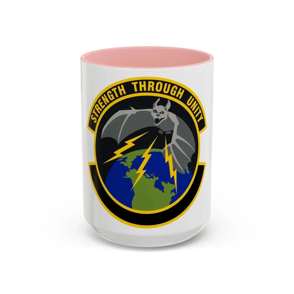 595 Operations Support Flight AFSPC (U.S. Air Force) Accent Coffee Mug 15oz Pink - Go Mug Yourself