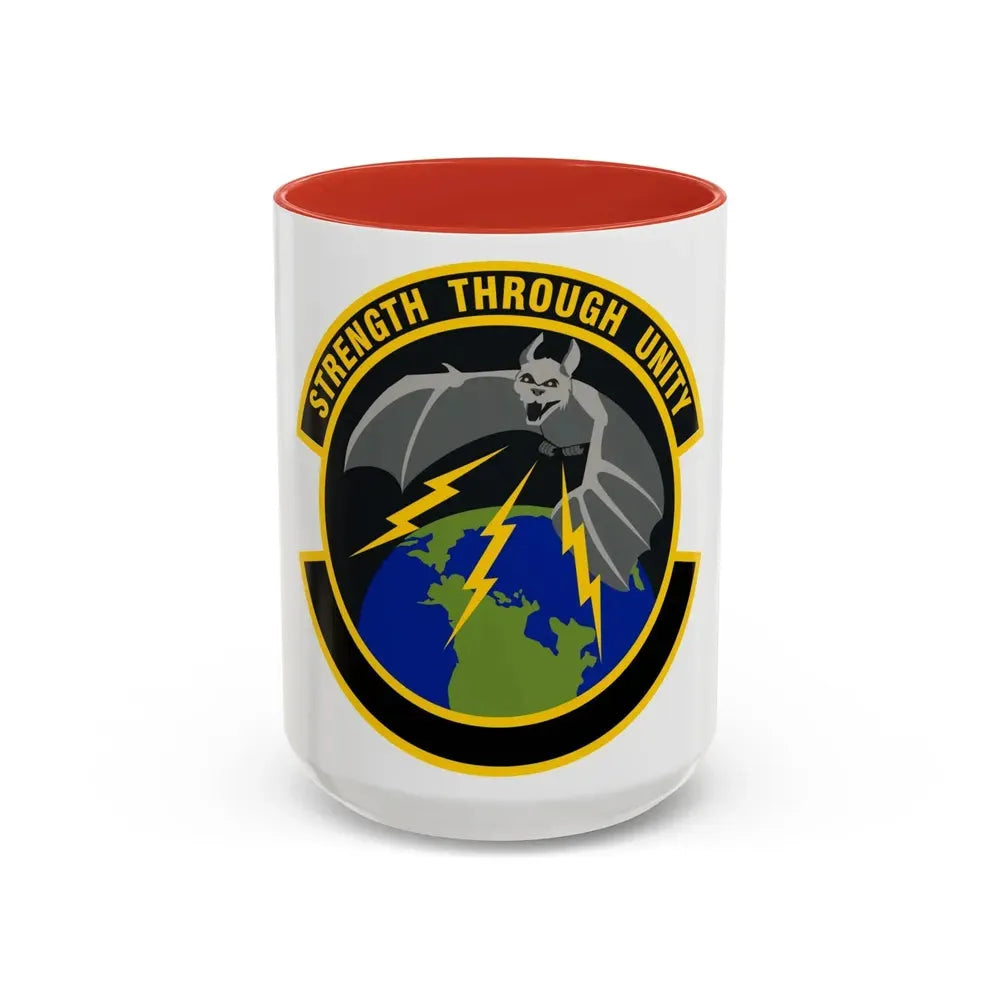 595 Operations Support Flight AFSPC (U.S. Air Force) Accent Coffee Mug 15oz Red - Go Mug Yourself