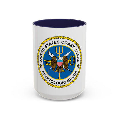 USCG Cryptologic Group (U.S. Coast Guard) Accent Coffee Mug