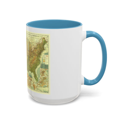 USA - The United States (1923) (Map) Accent Coffee Mug
