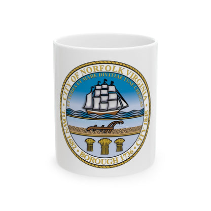 Seal of Norfolk Virginia - White Coffee Mug