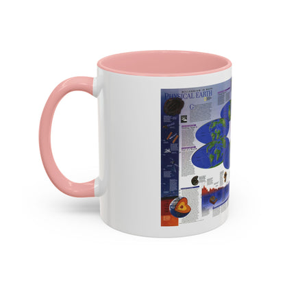 World Map - Physical Earth 2 (1998) (Map) Accent Coffee Mug