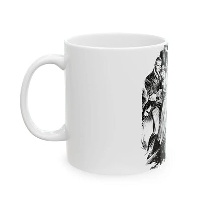 Crime pulp illustration - White Coffee Mug-Go Mug Yourself