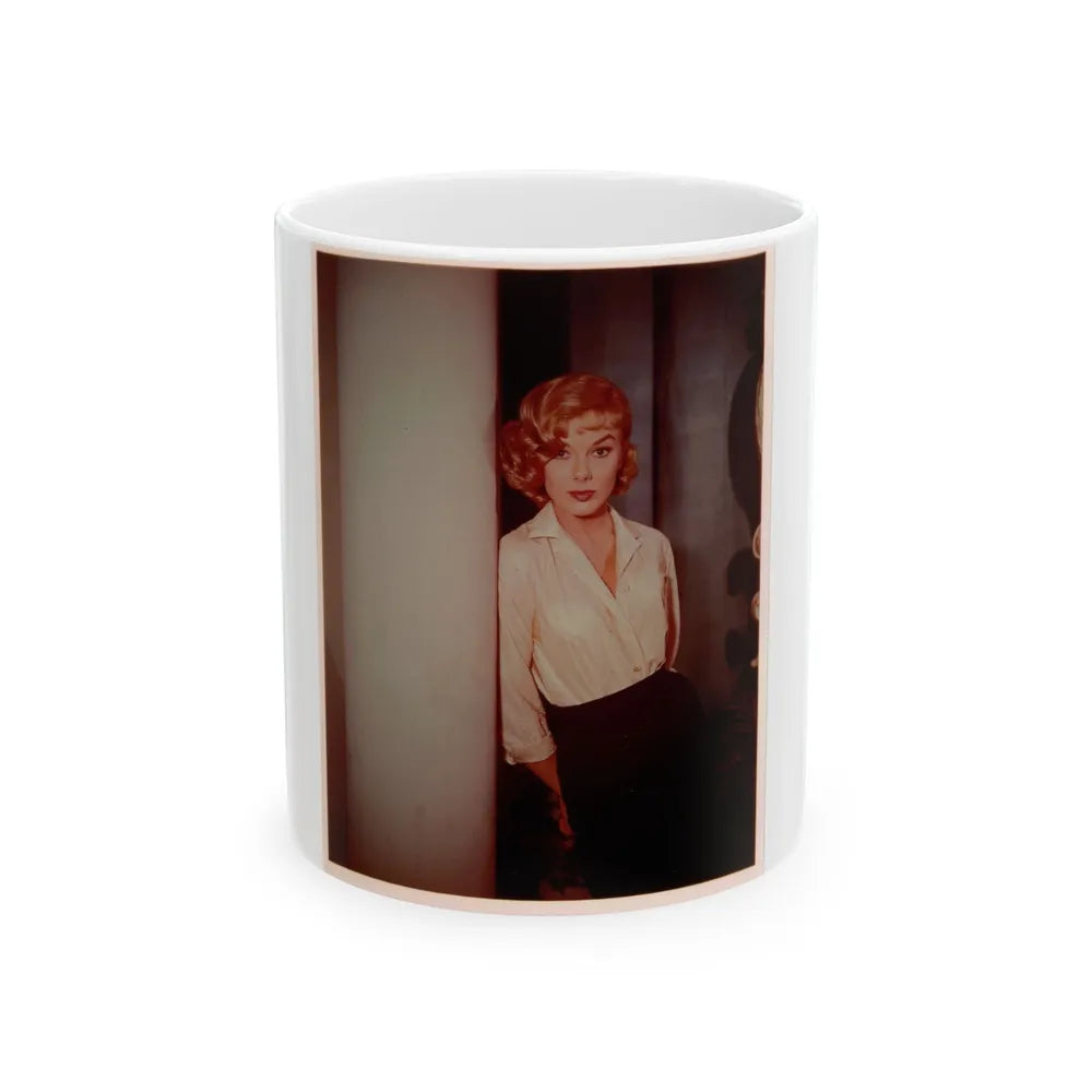 Leslie Parrish #76 (Vintage Female Icon) White Coffee Mug-11oz-Go Mug Yourself