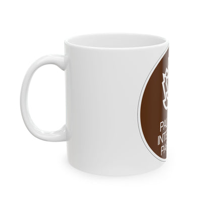 Palisades Interstate Pkwy (New York) (Road Sign) White Coffee Mug