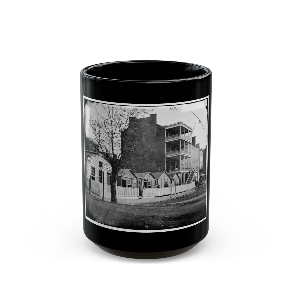 Washington, D.C. Buildings Of The Sanitary Commission Home Lodge For Invalid Soldiers, North Capitol Near C St. (U.S. Civil War) Black Coffee Mug