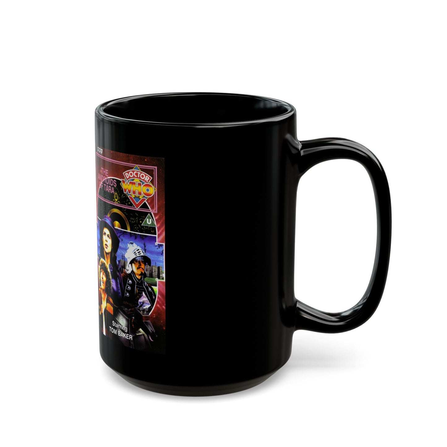 DOCTOR WHO THE ANDROIDS OF TARA (VHS COVER) - Black Coffee Mug