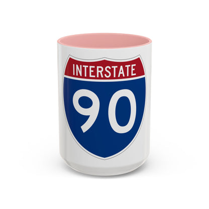 Interstate 90 (U.S. Highways) Accent Coffee Mug