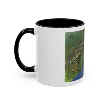 Alps, The - Europe's Backbone (1965) (Map) Accent Coffee Mug