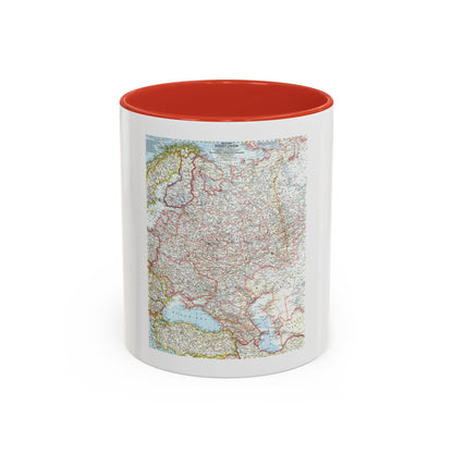 Russia - Western Soviet Union (1959) (Map) Accent Coffee Mug