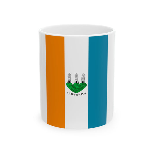 San Marino 1465 Battle Standard - Verter Casali reconstruction (San Marino) White Coffee Mug-11oz-Go Mug Yourself