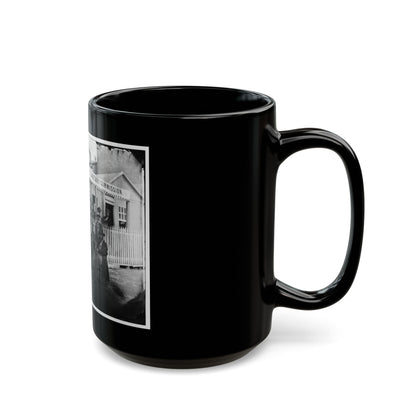 Washington, D.C. Group Of Sanitary Commission Workers At The Entrance Of The Home Lodge (U.S. Civil War) Black Coffee Mug