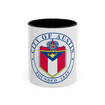 Seal of Austin TX - Accent Coffee Mug