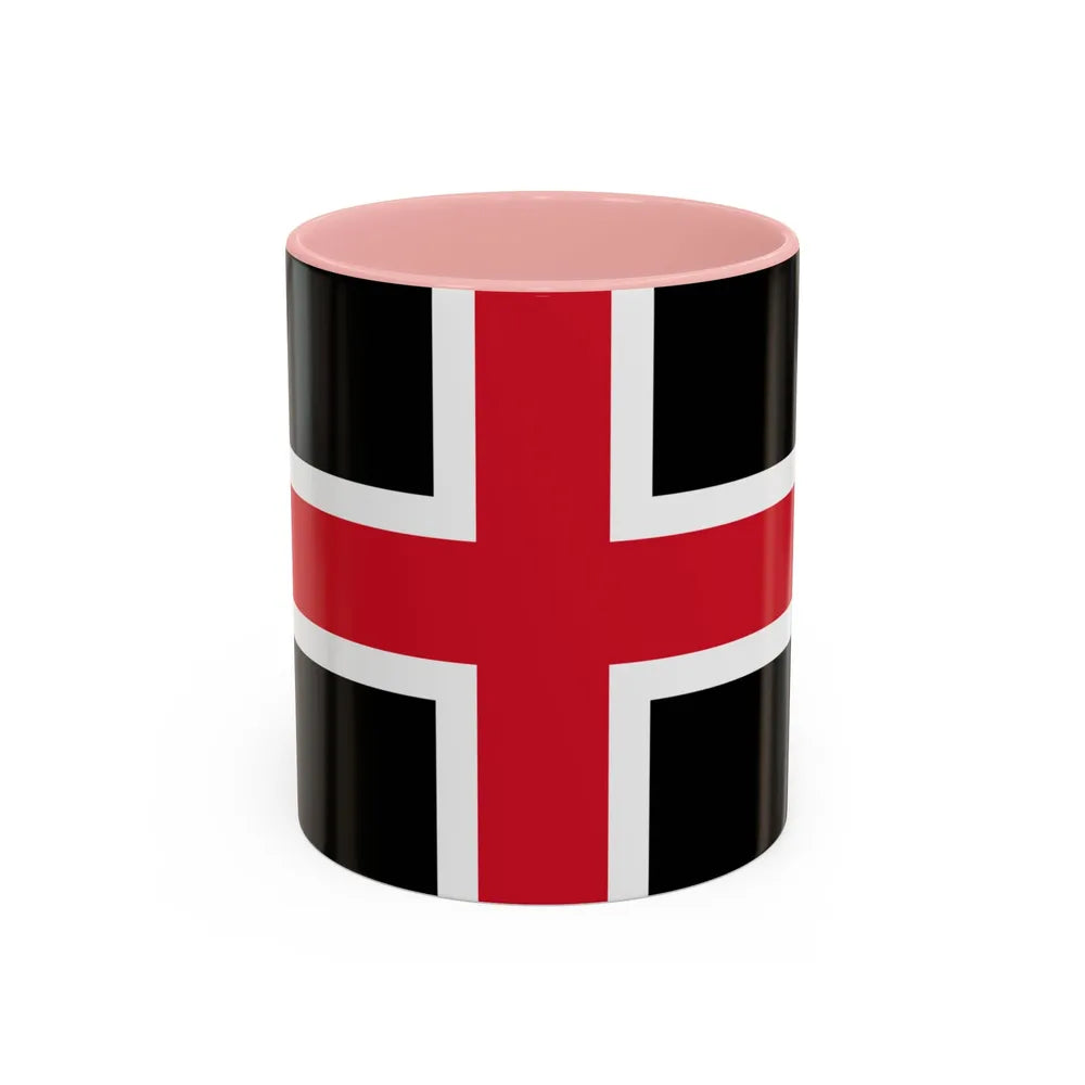 Flag of Durham UK - Accent Coffee Mug-11oz-Pink-Go Mug Yourself