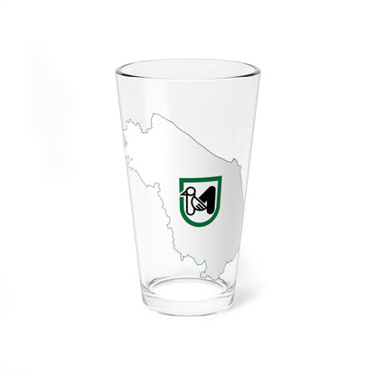 Flag map of Marche (Italy) Pint Glass 16oz