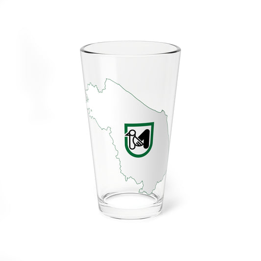 Flag map of Marche (Italy) Pint Glass 16oz
