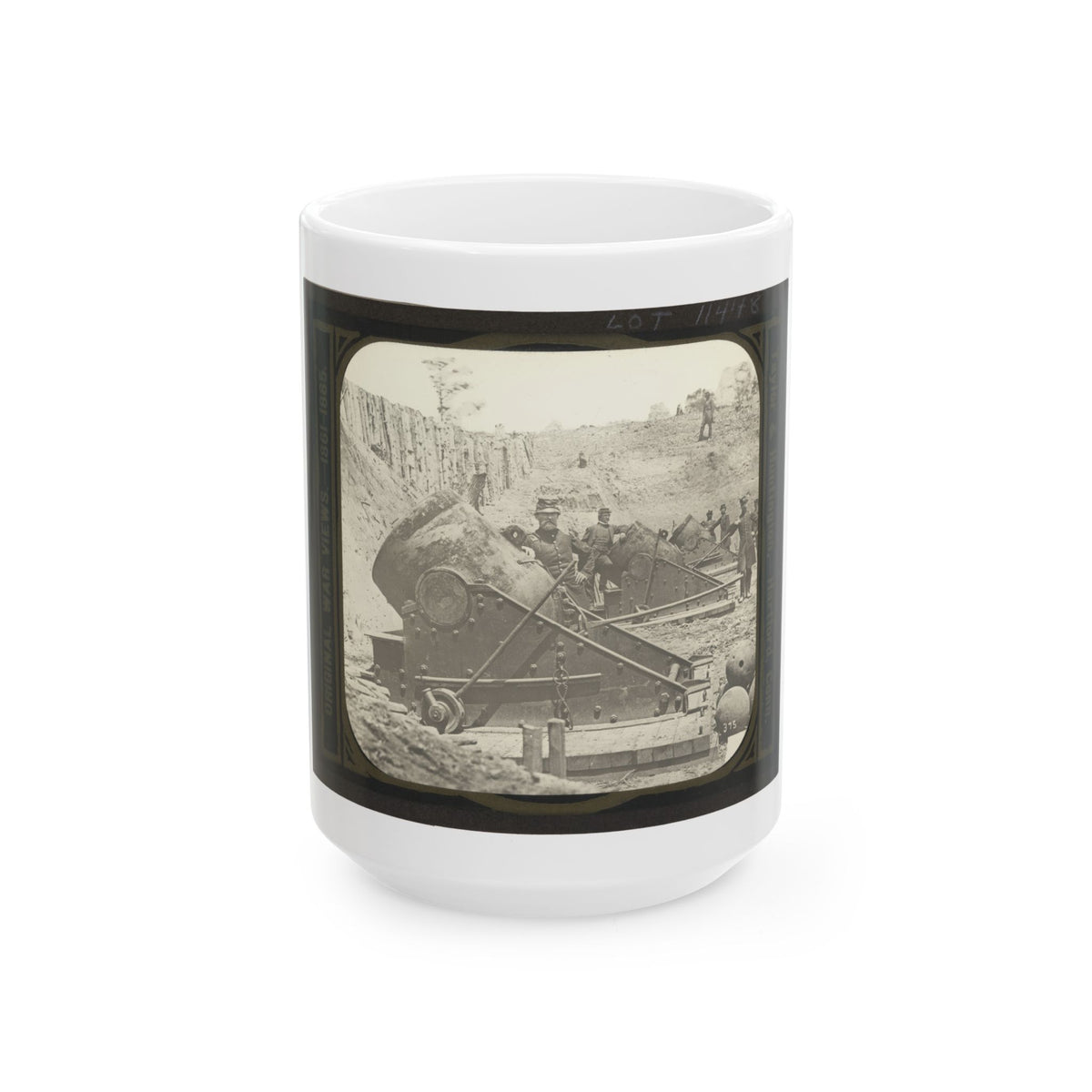 Battery No. 4 Near Yorktown Mounting Ten 13 Inch Mortars Each Weighing 20,000 Pounds. South End (U.S. Civil War) White Coffee Mug
