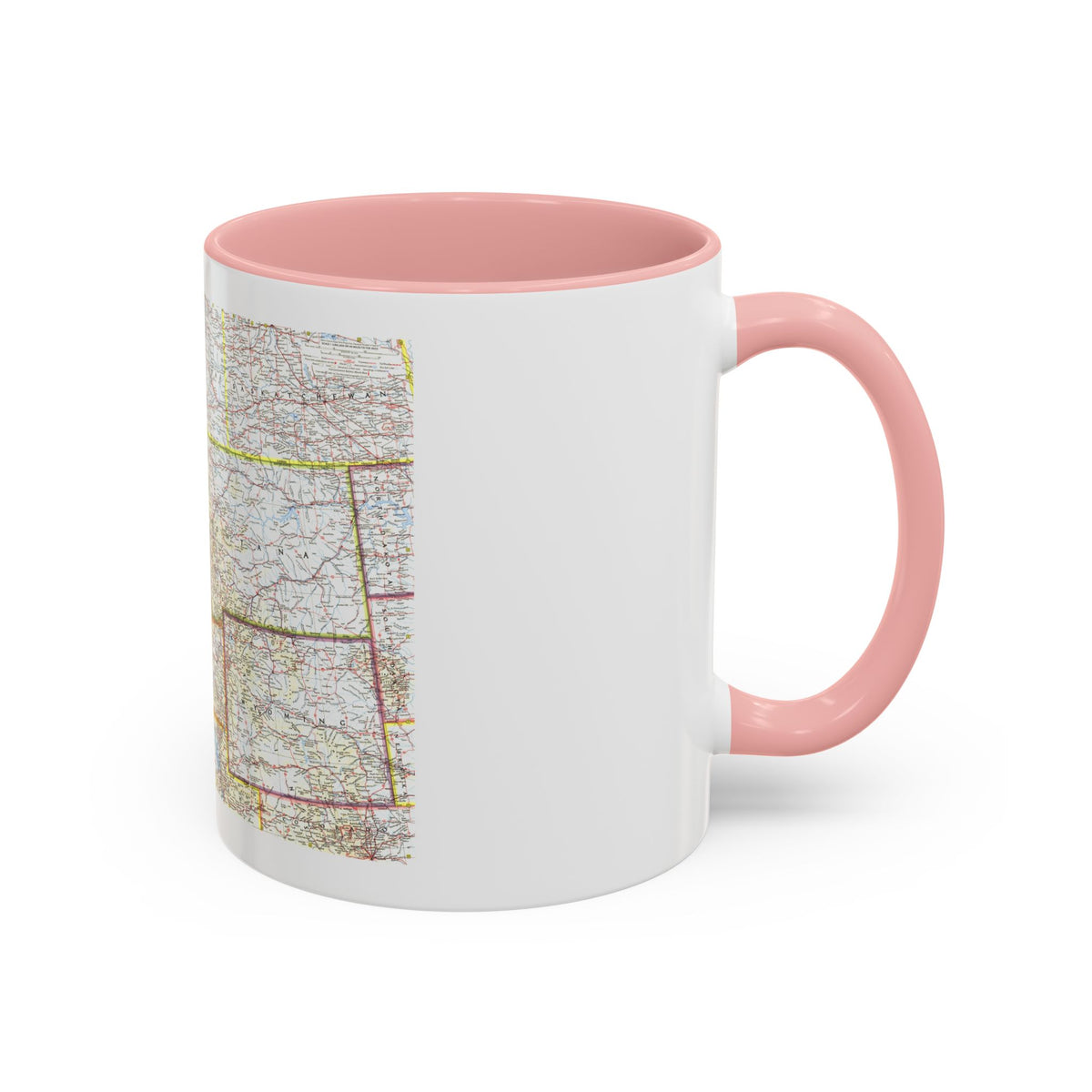 USA - Northwestern (1960) (Map) Accent Coffee Mug