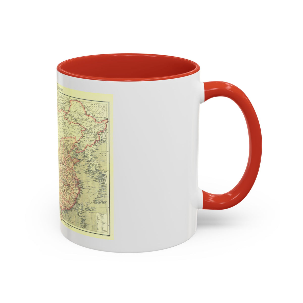 China and its Territories (1912) (Map) Accent Coffee Mug
