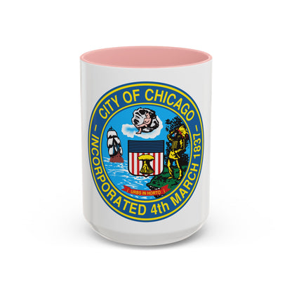 Seal of Chicago Illinois - Accent Coffee Mug
