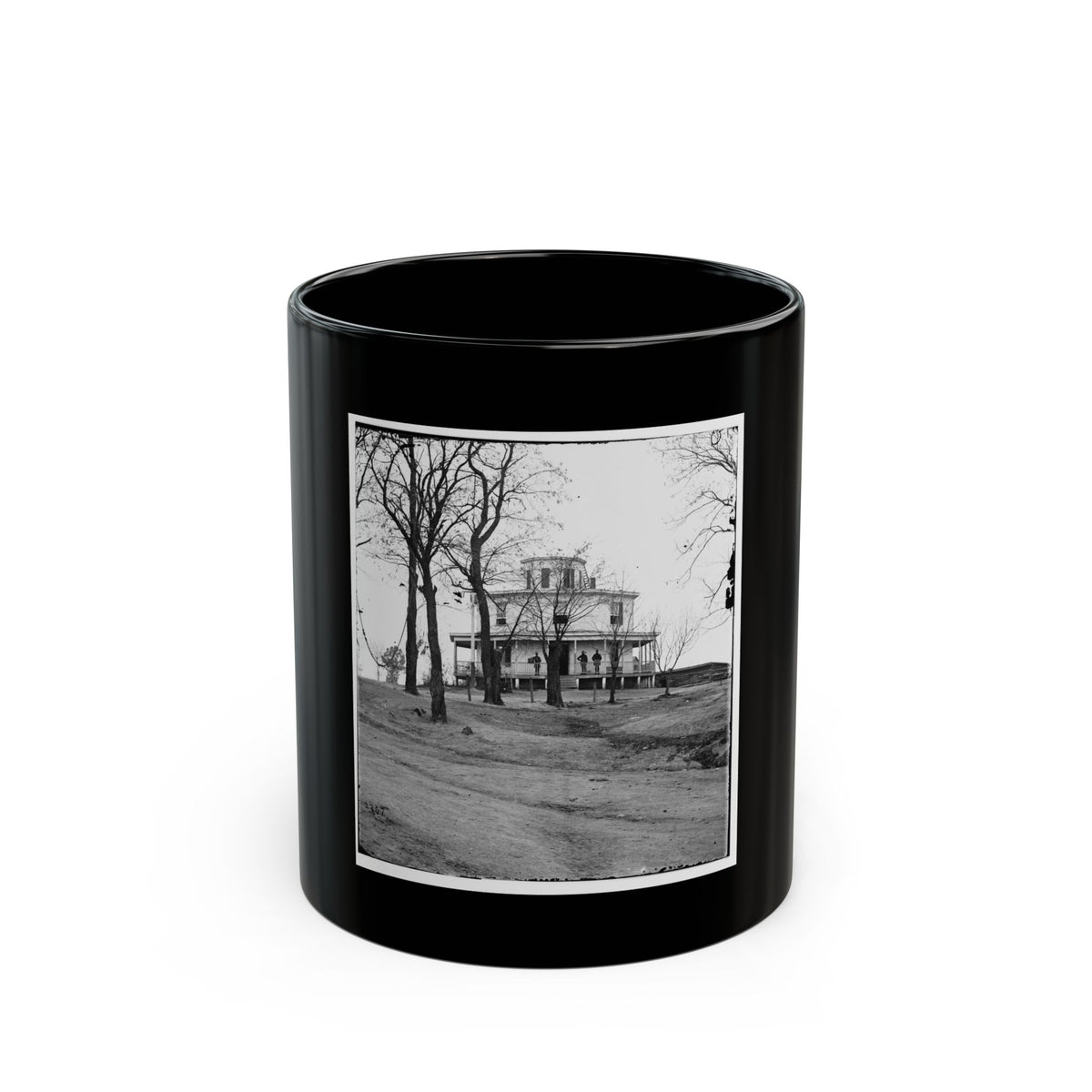 Arlington, Virginia. Headquarter's Of Gen. Irwin Mcdowell Near Lee Mansion (U.S. Civil War) Black Coffee Mug
