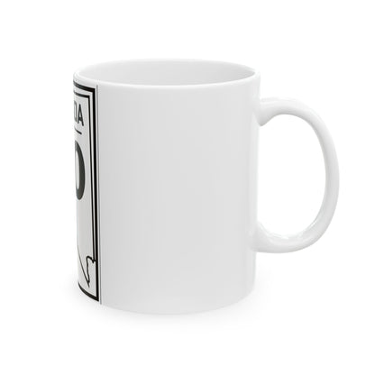 Nevada 00 1924 (Nevada) (Road Sign) White Coffee Mug
