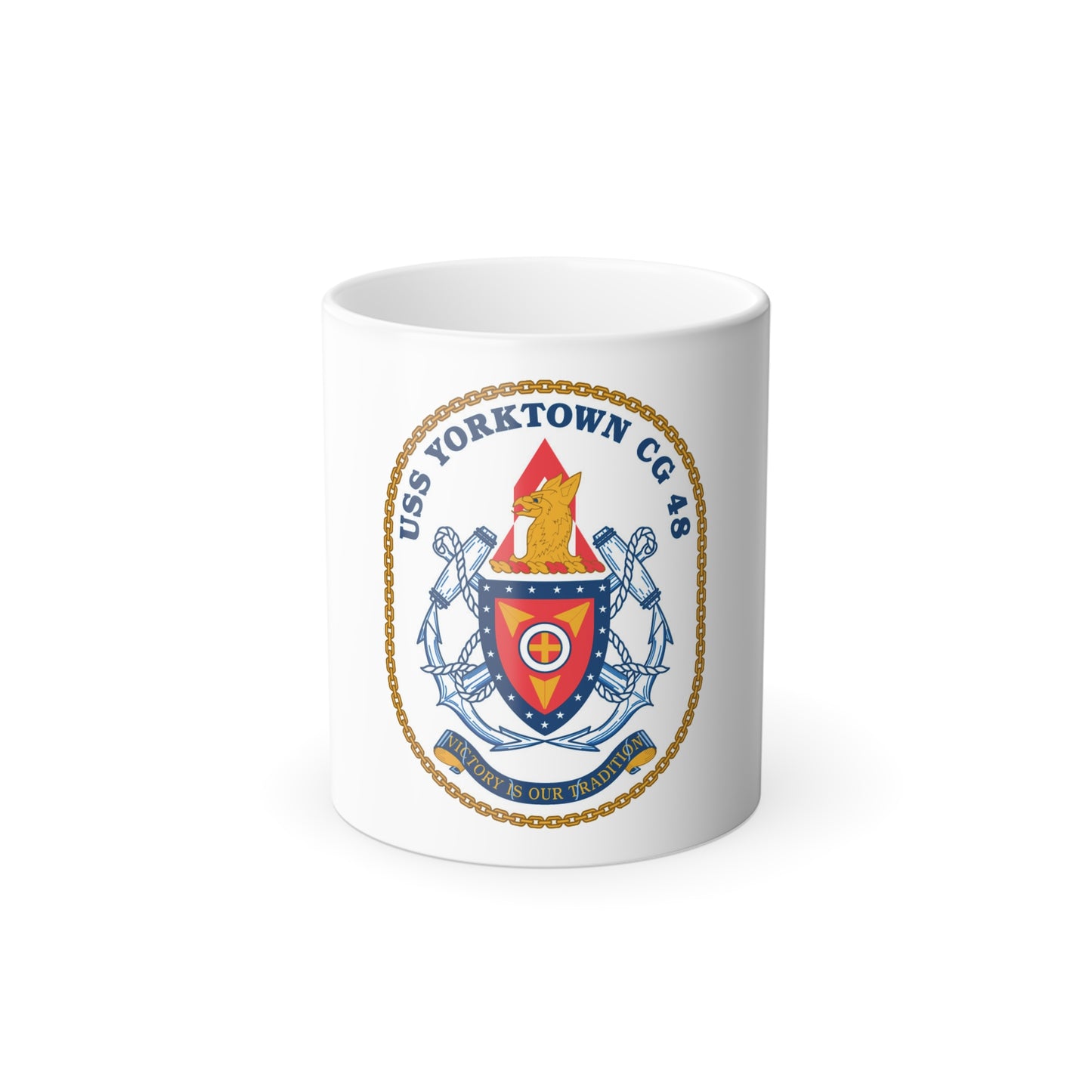 USS Yorktown CG 48 (U.S. Navy) Color Changing Mug 11oz
