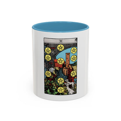 The 10 of Pentacles (Tarot Card) Accent Coffee Mug