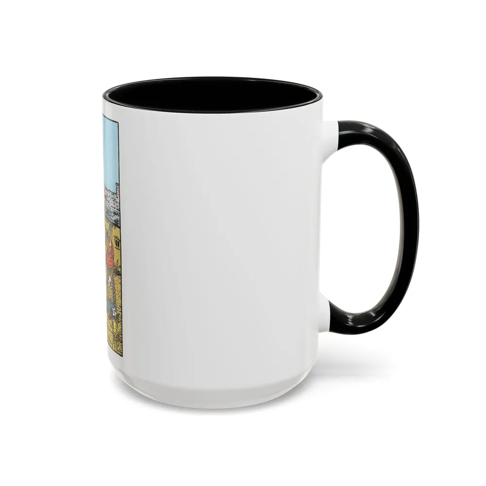 The 6 of Cups (Tarot Card) Accent Coffee Mug-Go Mug Yourself