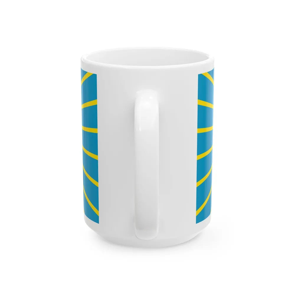 Flag of Nur Sultan Kazakhstan - White Coffee Mug-Go Mug Yourself