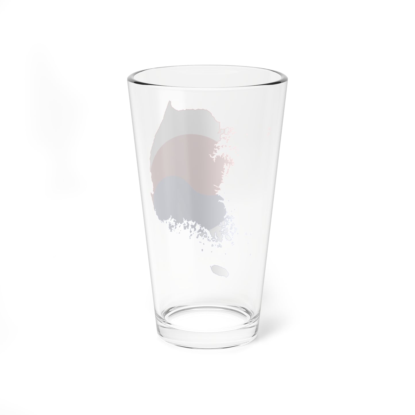 Flag-map of South Korea (Korea) Pint Glass 16oz