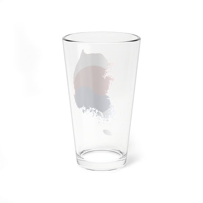 Flag-map of South Korea (Korea) Pint Glass 16oz