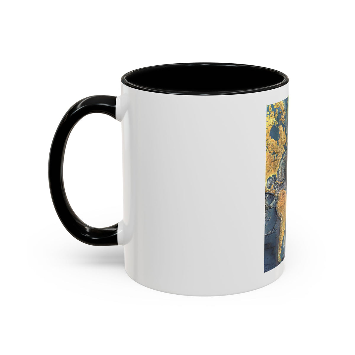 Atlantic Ocean Floor (1968) (Map) Accent Coffee Mug