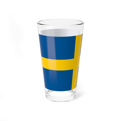 Flag of Sweden 1-2 (Sweden) Pint Glass 16oz