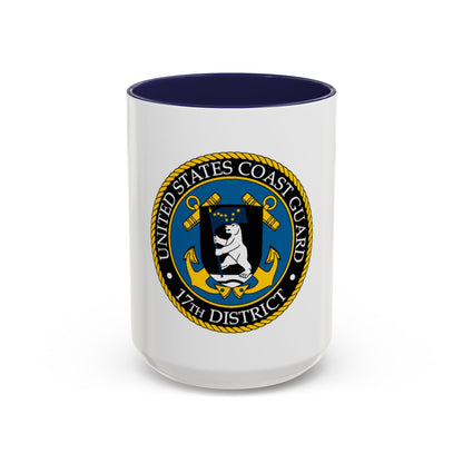 USCG 17th District (U.S. Coast Guard) Accent Coffee Mug