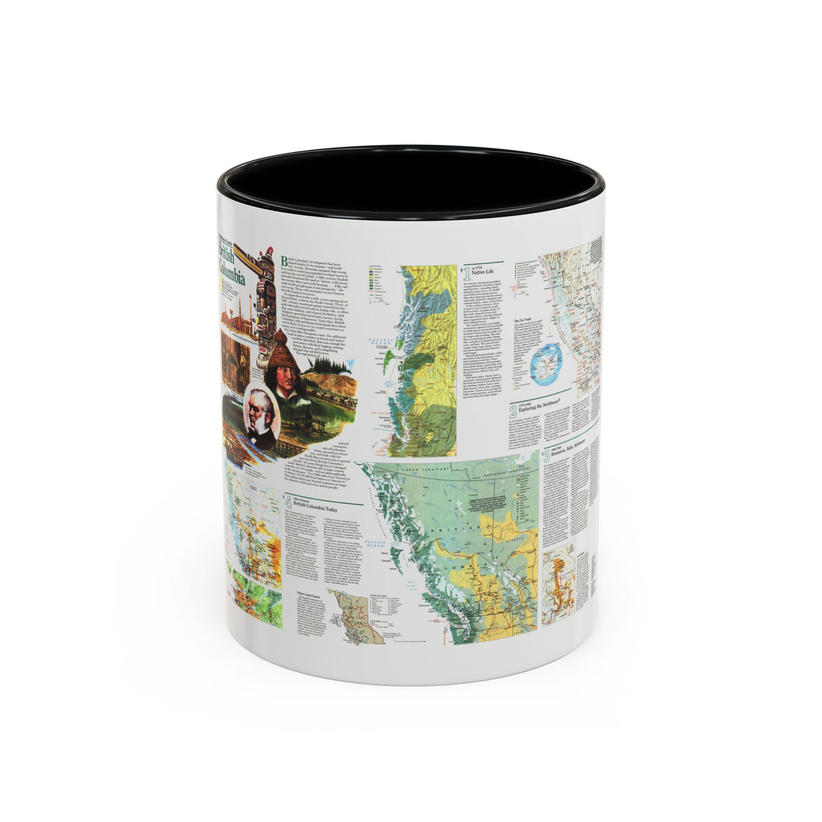 Canada - British Columbia 2 (1992) (Map) Accent Coffee Mug