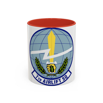 7th Airlift Squadron (U.S. Air Force) Accent Coffee Mug