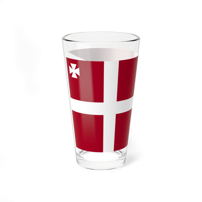 Naval Rank Flag of Denmark - Vice Admiral 1880 (Denmark) Pint Glass 16oz