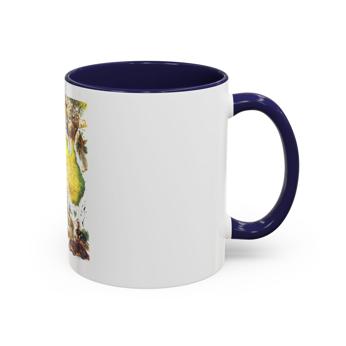 Australia- Land of Living Fossils (1979) (Map) Accent Coffee Mug