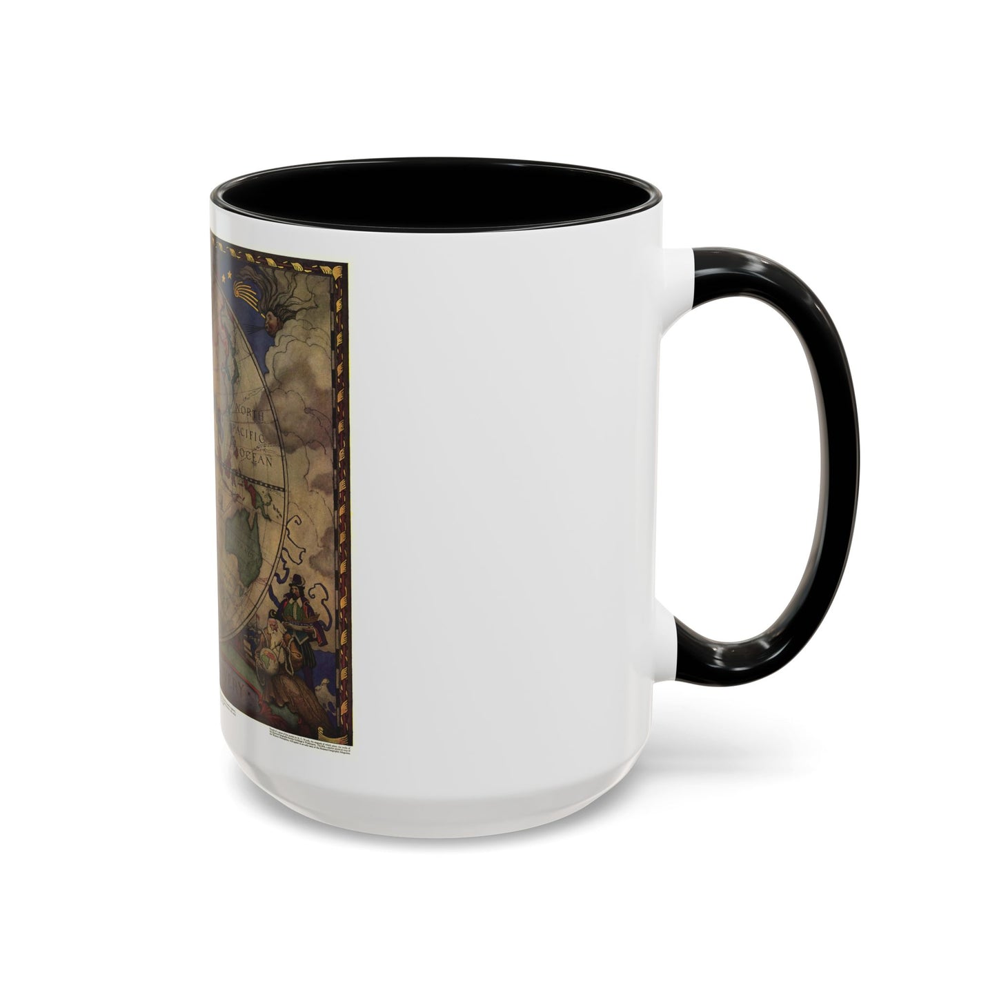 Map of Discovery- Eastern Hemisphere (1928) (Map) Accent Coffee Mug