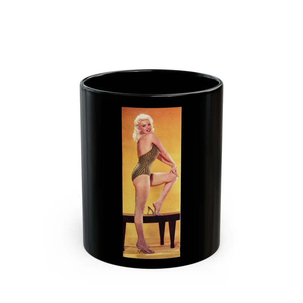 Jayne Mansfield #230 (Vintage Female Icon) Black Coffee Mug-11oz-Go Mug Yourself