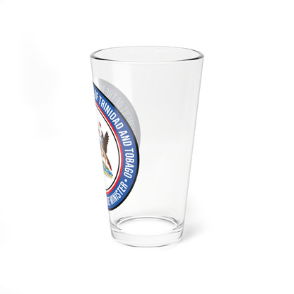 Seal of the Office of the Prime Minister Trinidad and Tobago (Trinidad and Tobago) (Coat of Arms) Pint Glass 16oz