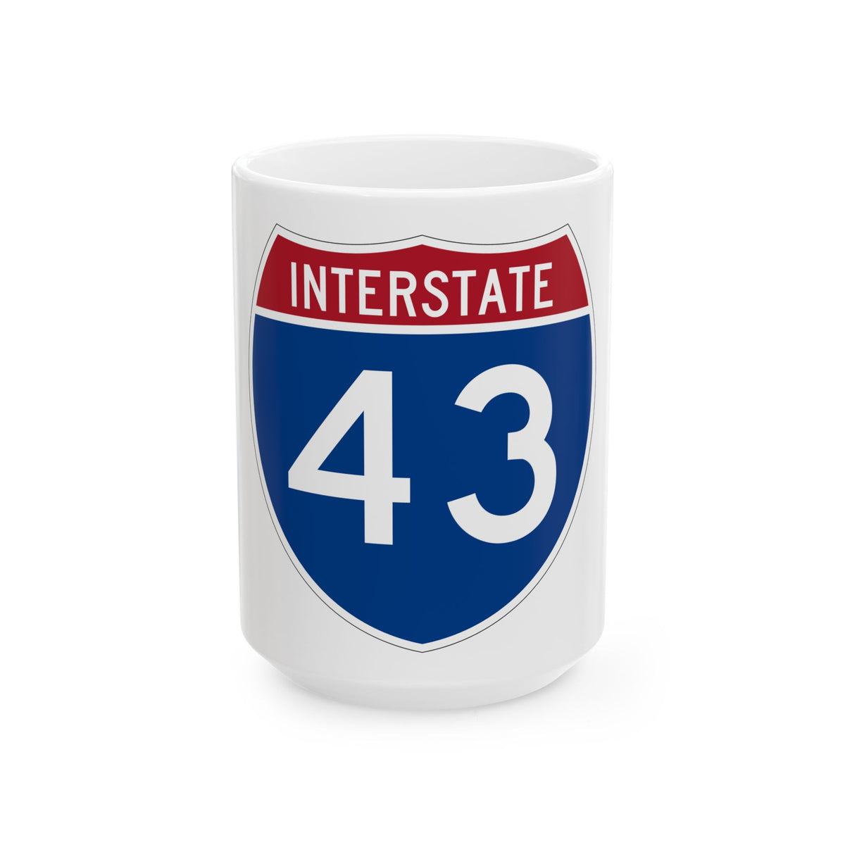 Interstate 43 (U.S. Highways) White Coffee Mug