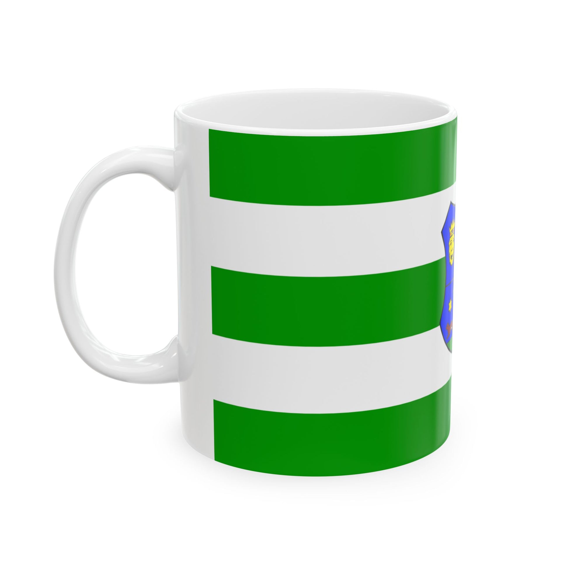 Flag of Zagreb County Croatia - White Coffee Mug-Go Mug Yourself